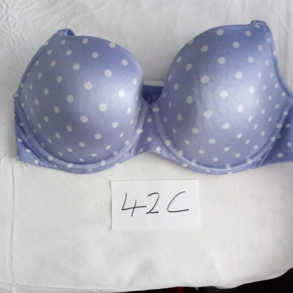 DEESSE LILAC POLKA DOT UNDERWIRE  BRA - BRAND NEW - SIZE 42C - Picture 1 of 7